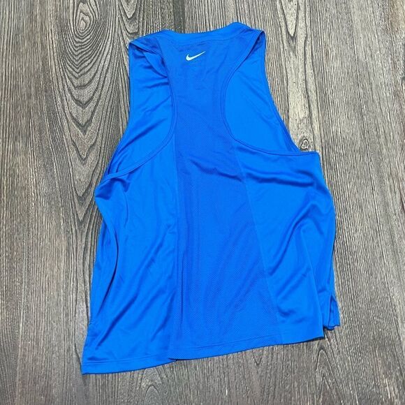 Nike Dri-Fit Crew Neck Tank Top Racerback Mesh Athletic Fit Royal Blue Medium - Picture 5 of 5